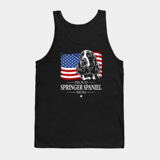 Proud Springer Spaniel Mom American Flag patriotic gift dog Tank Top